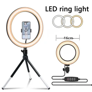LED Ring Light Selfie Video Light Dimmable