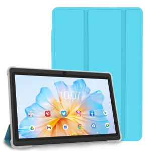 7 Inch Tablet PC, Android 13 - Quad Core, 4GB(2+2GB Virtual) RAM 32GB ROM, WiFi, Dual Camera, USB C, with Leather Case