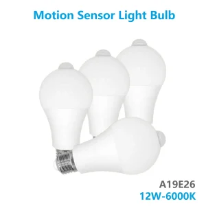 4PCS Motion Sensor Light Bulbs Indoor Outdoor 
12W Motion Activated